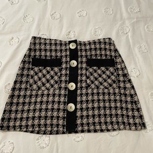 tweed a line mini skirt